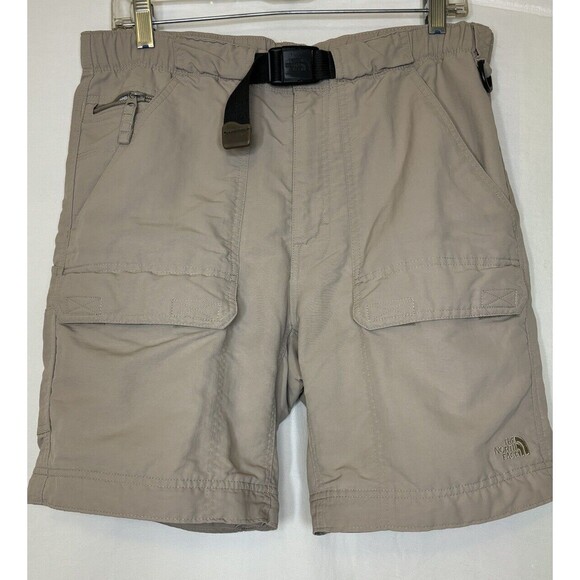 The North Face Men’s Convertible Cargo Pants Shorts Pockets Beige Nylon Hiking - Picture 16 of 16